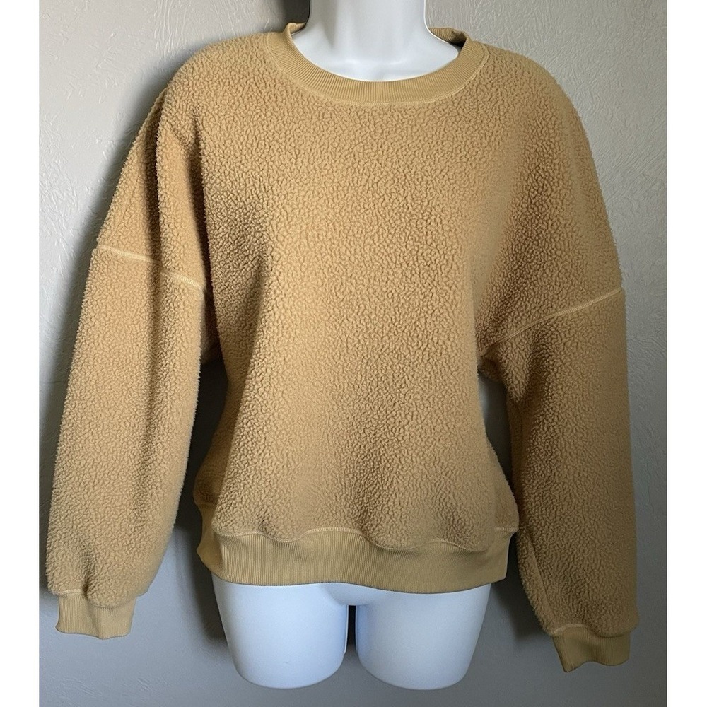 Backcountry Fleece Sweatshirt Womens Medium Brown Pullover Outdoor Crewneck
